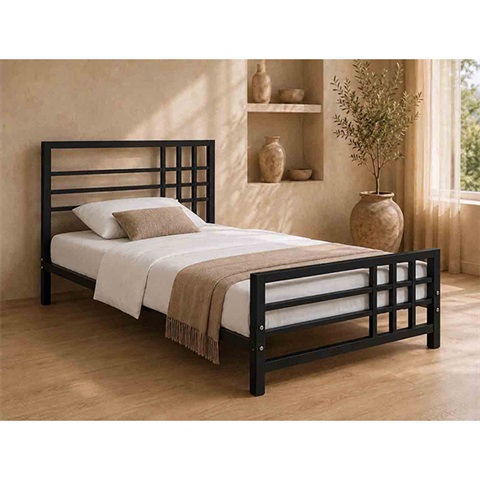 تخت یک نفره فلزی مدل رئال کد T145